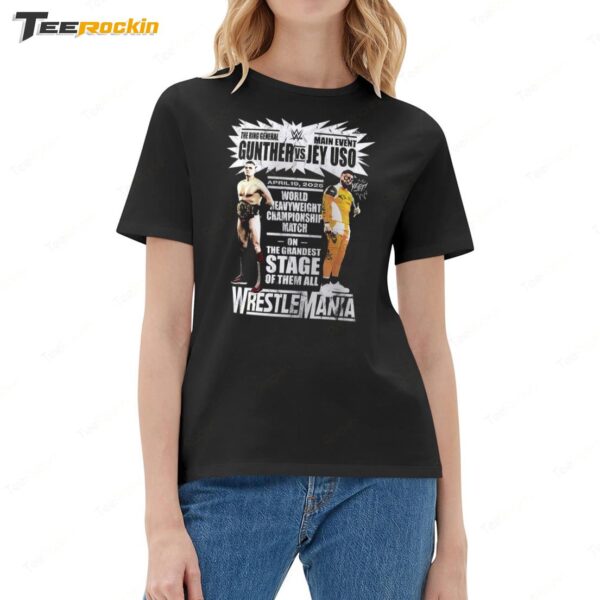 WWE WrestleMania 41 Jey Uso vs Gunther Match Ladies Boyfriend Shirt