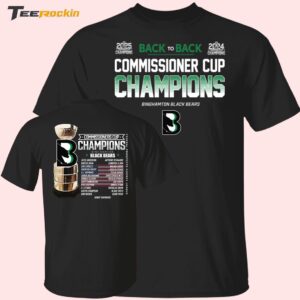 [Front+Back] Black Bears Shop 2024 Binghamton FPHL Commissioners Cup Champions Shirt
