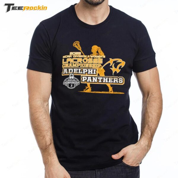 Adelph Panthers NCAA Division II Women's Lacrosse Championship 2025 Premium SS T Shirt