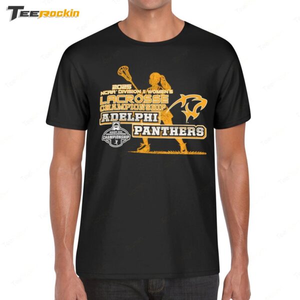 Adelph Panthers NCAA Division II Women's Lacrosse Championship 2025 Shirt