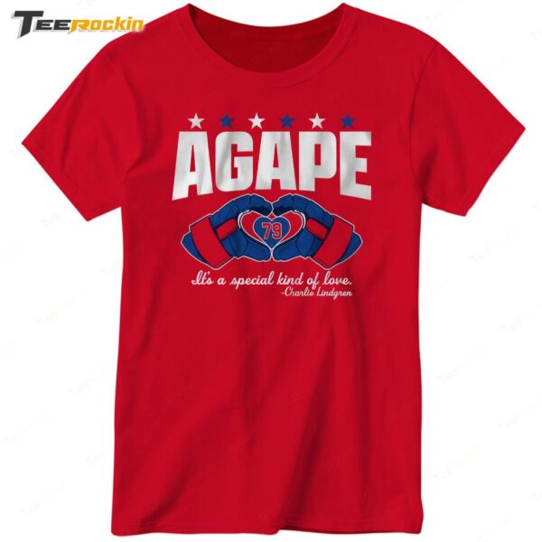 Agape Love Charlie Lindgren 79 Ladies Boyfriend Shirt