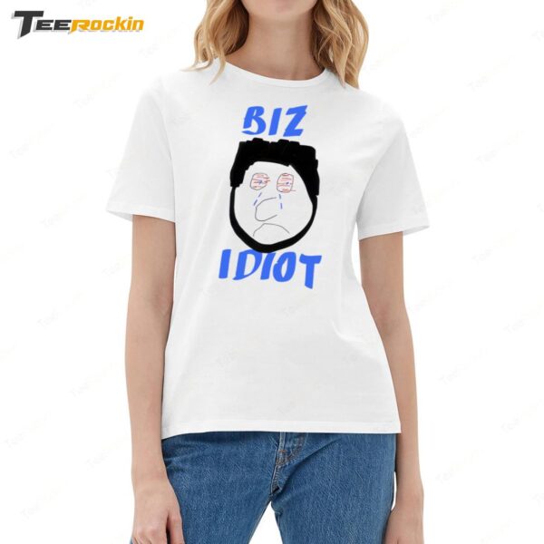 Biz Idiot Ladies Boyfriend Shirt