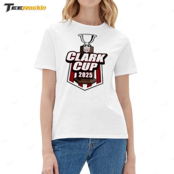 Clark Cup Performance Muskegon Lumberjacks 2025 USHL Ladies Boyfriend Shirt