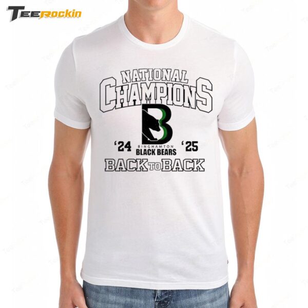 Hot Binghamton Black Bears Commissioner's Cup Champions Back To Back '24 '25 Premium SS T Shirt