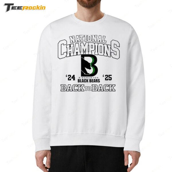 Hot Binghamton Black Bears Commissioner's Cup Champions Back To Back '24 '25 Sweatshirt