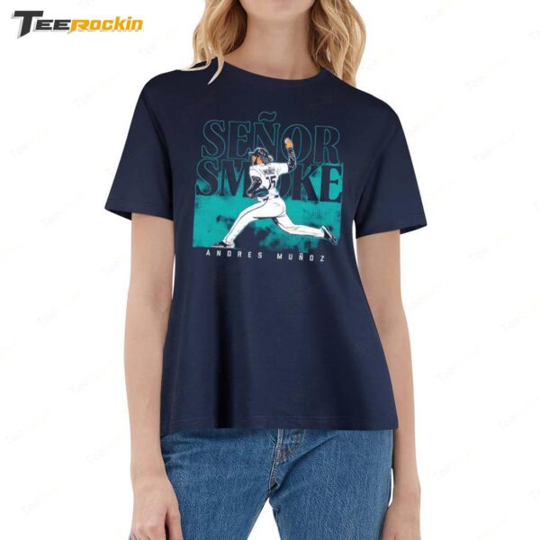 New Señor Smoke Andres Muñoz Ladies Boyfriend Shirt