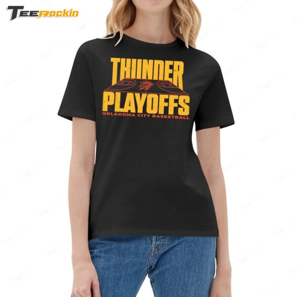 Oklahoma City Playoffs Thunder vs Nuggets Basketball Ladies Boyfriend Shirt