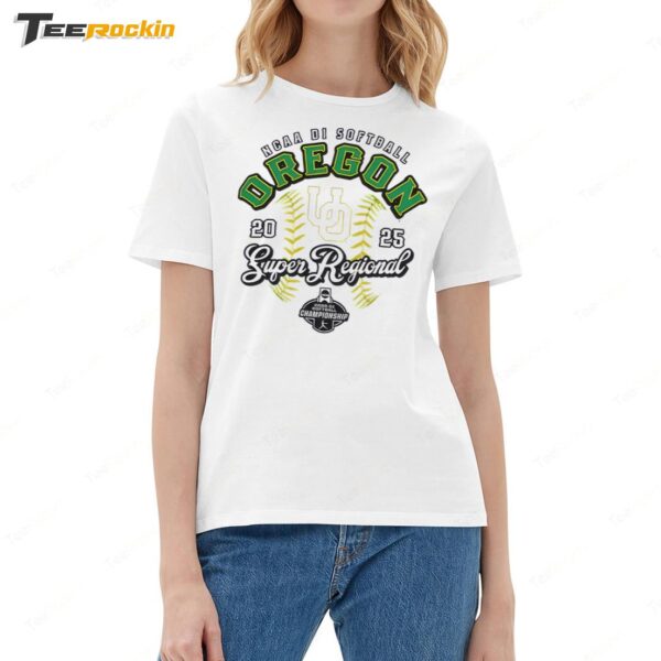Oregon Ducks NCAA DI Softball Super Regional Championship 2025 Ladies Boyfriend Shirt