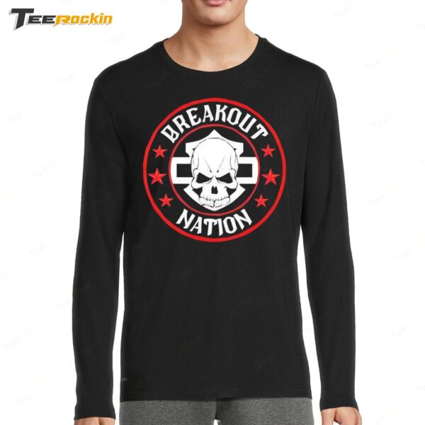 Skull Breakout Nation Circle Logo Long Sleeve Shirt