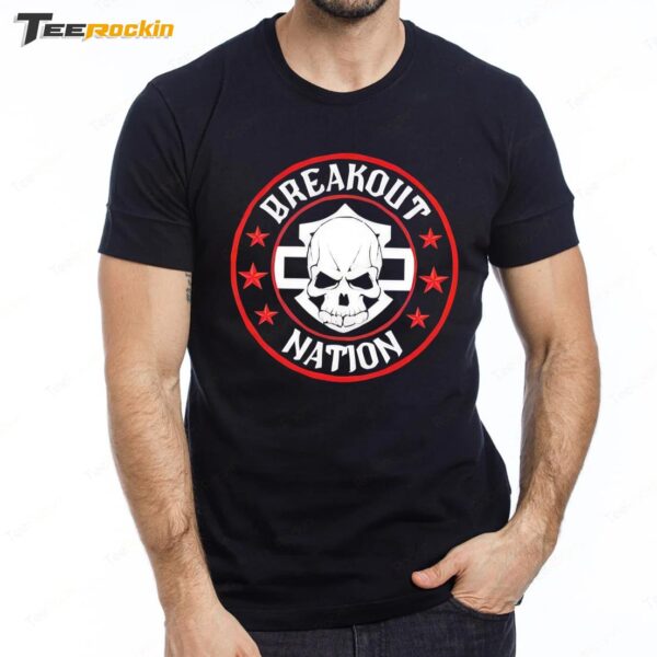 Skull Breakout Nation Circle Logo Premium SS T Shirt