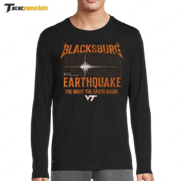 Virginia Tech Blacksburg Earthquake Long Sleeve Shirt
