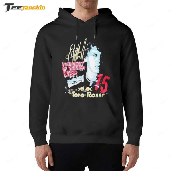Youngest Gp Winner Ever Scuderia Toro Rosso Signature Hoodie