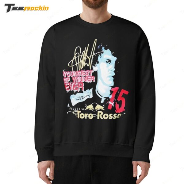 Youngest Gp Winner Ever Scuderia Toro Rosso Signature Sweatshirt